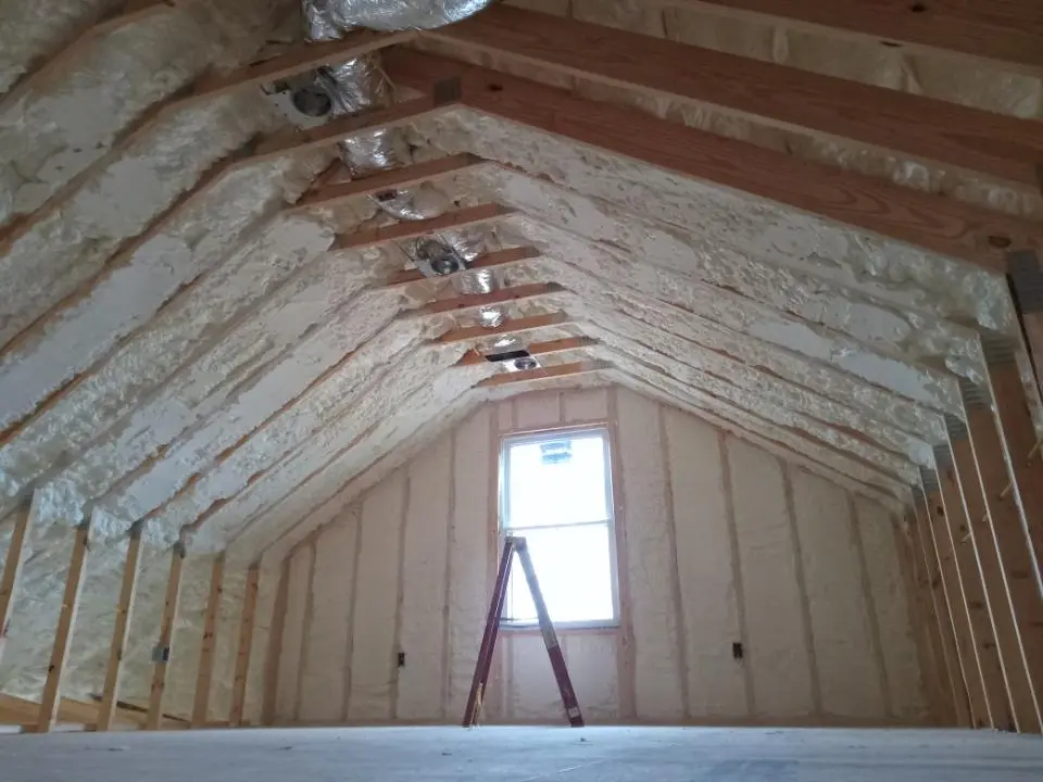 Spray foam roofing application for Crawl Space Insulation project in Petaluma